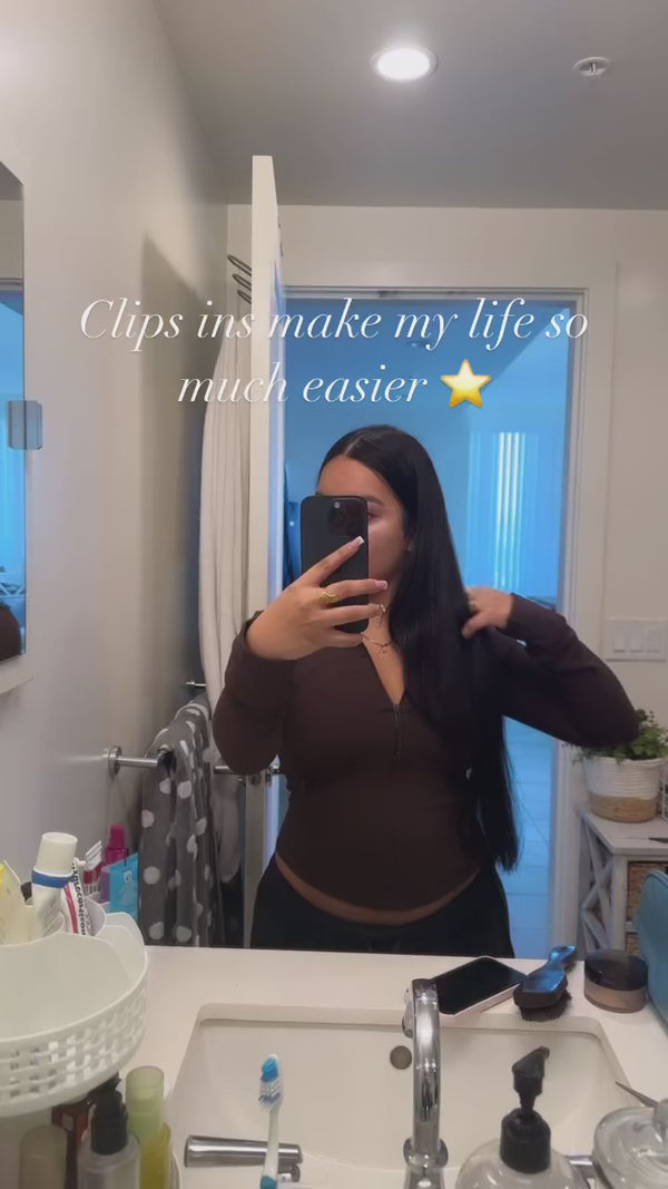 Raw Vietnamese seamless clip ins